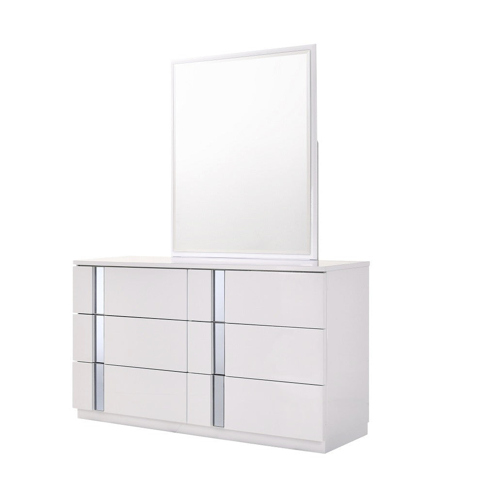 Palermo Dresser & Mirror in White - Canal Furniture