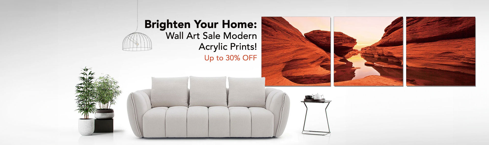 brighten your home: wall art sale modern acrylic prints! up to 30% off