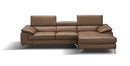 A973b Premium Leather Mini Sectional in Red | J&M Furniture