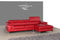 A973b Premium Leather Mini Sectional in Red | J&M Furniture