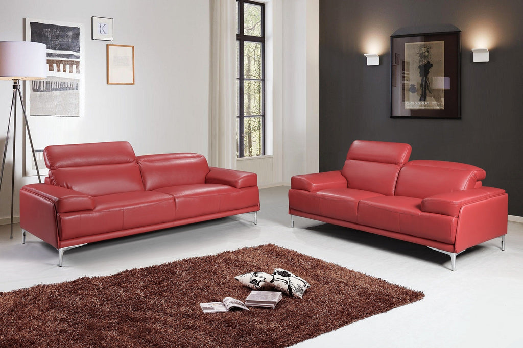 Nicolo Sofa Collection In Red | J&M Furniture