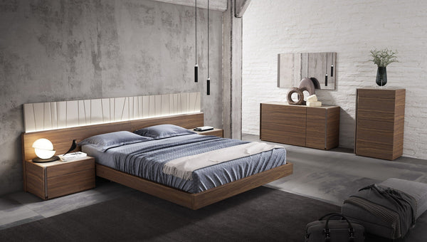 Porto Premium Bed In Walnut | J&M Furniture