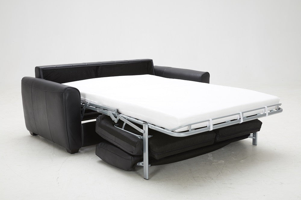 Ventura Sofa Bed in Black Leather | J&M Furniture