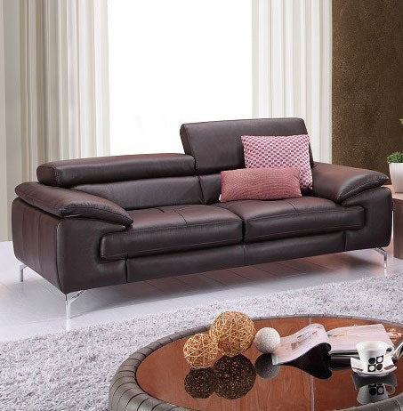 A973 Italian Leather Sofa Collection in Black | J&M Furniture