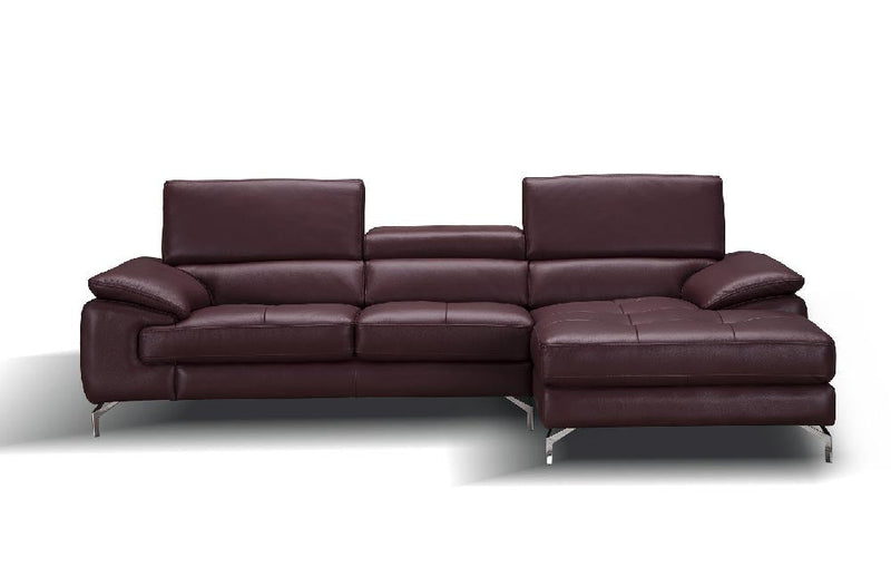 A973b Premium Leather Mini Sectional in Freesia | J&M Furniture