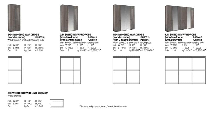 Alf Italia Wardrobe Iris Wardrobe Collection | Alf Italia