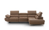 Annalaise Recliner Leather Sectional in Caramel | J&M Furniture