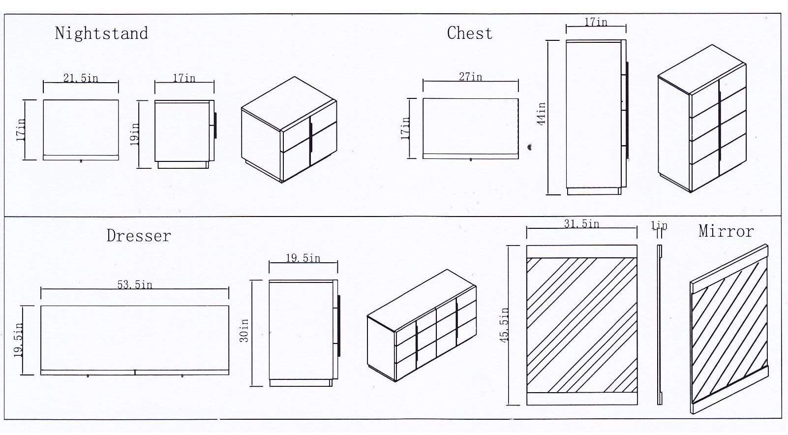 Canal Furniture Oslo Bedroom Set