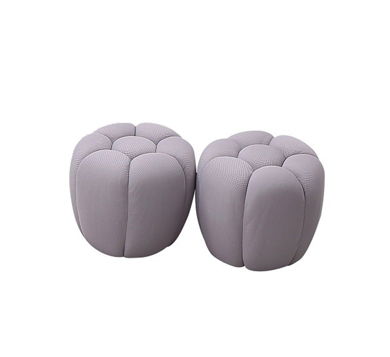 Fantasy Fabric Ottoman in Grey