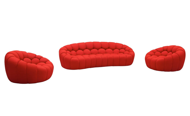 Fantasy Fabric Sofa in Red