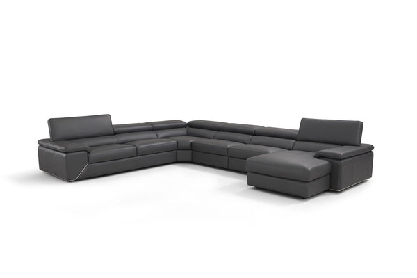 Incanto Italian Attitude Couches & Sofa i788 U-Shaped Sectional Sofa in Slate Grey | Incanto
