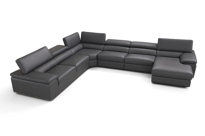 Incanto Italian Attitude Couches & Sofa i788 U-Shaped Sectional Sofa in Slate Grey | Incanto