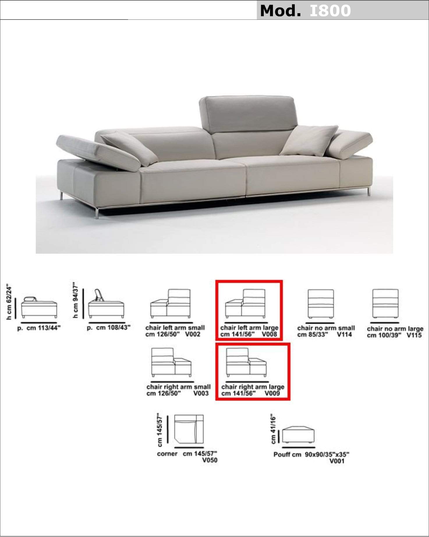 Incanto Italian Attitude Couches & Sofa I800 Incanto Leather Sofa