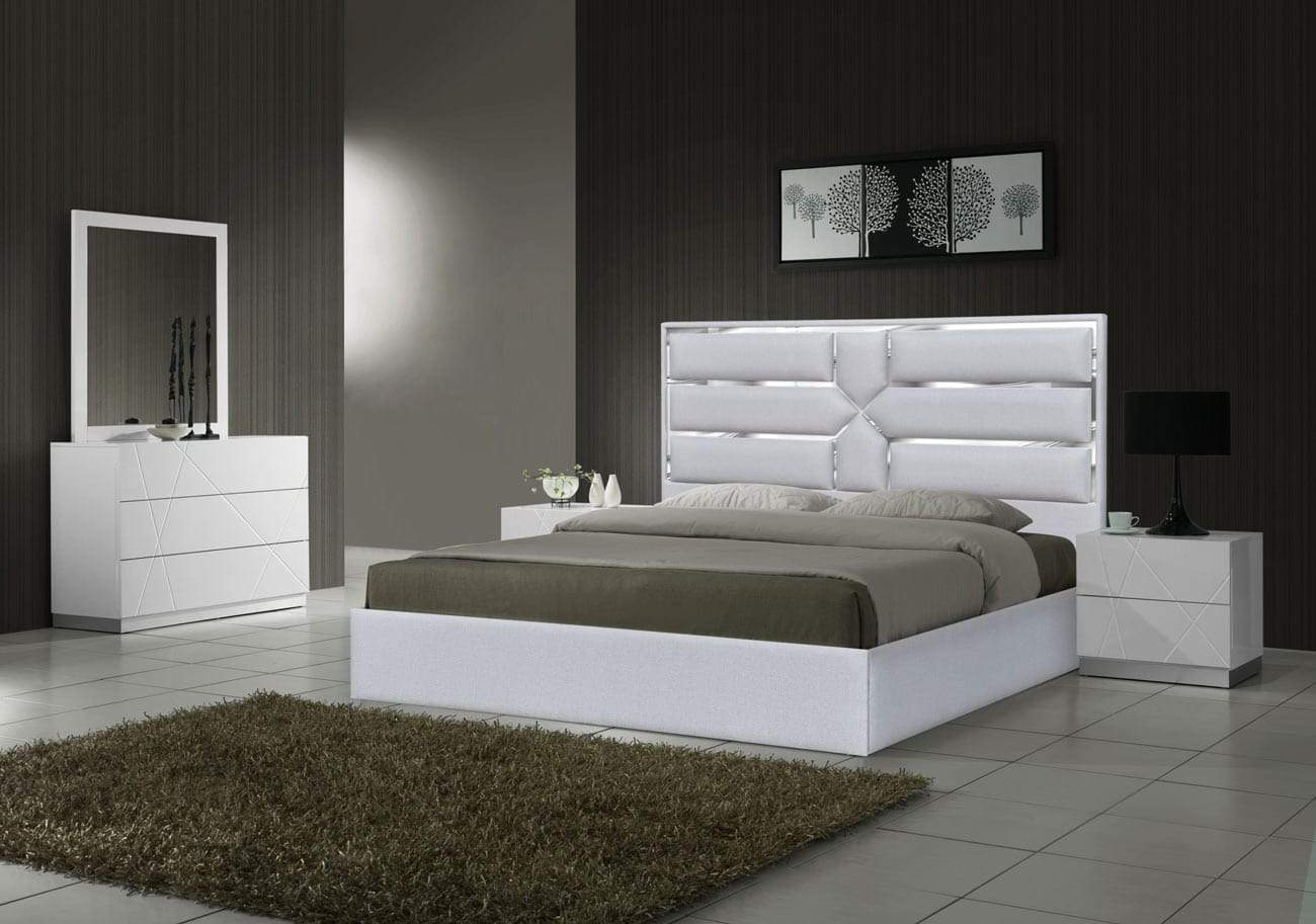 J and M Furniture Bed Da Vinci Bed in Silver Grey