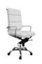 J and M Furniture Chair Plush White High Back Office Chair