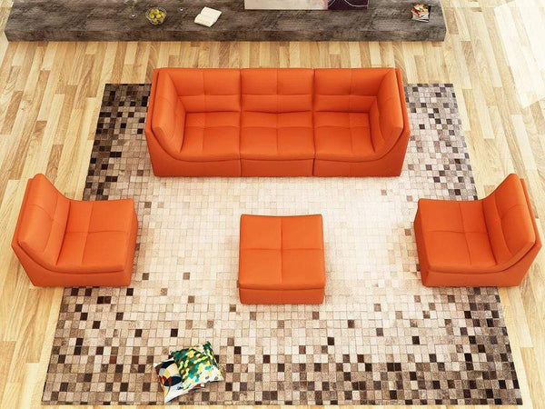 J and M Furniture Couches & Sofa Lego Sofa Collection in Pumpkin
