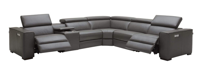 J and M Furniture Couches & Sofa Picasso Motion Sectional in Dark Grey
