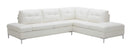 J and M Furniture Couches & Sofa Right Hand Facing Chaise Leonardo Storage Sectional in White