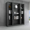 J and M Furniture Wall Unit Cloud Wall Unit in Grey High Gloss