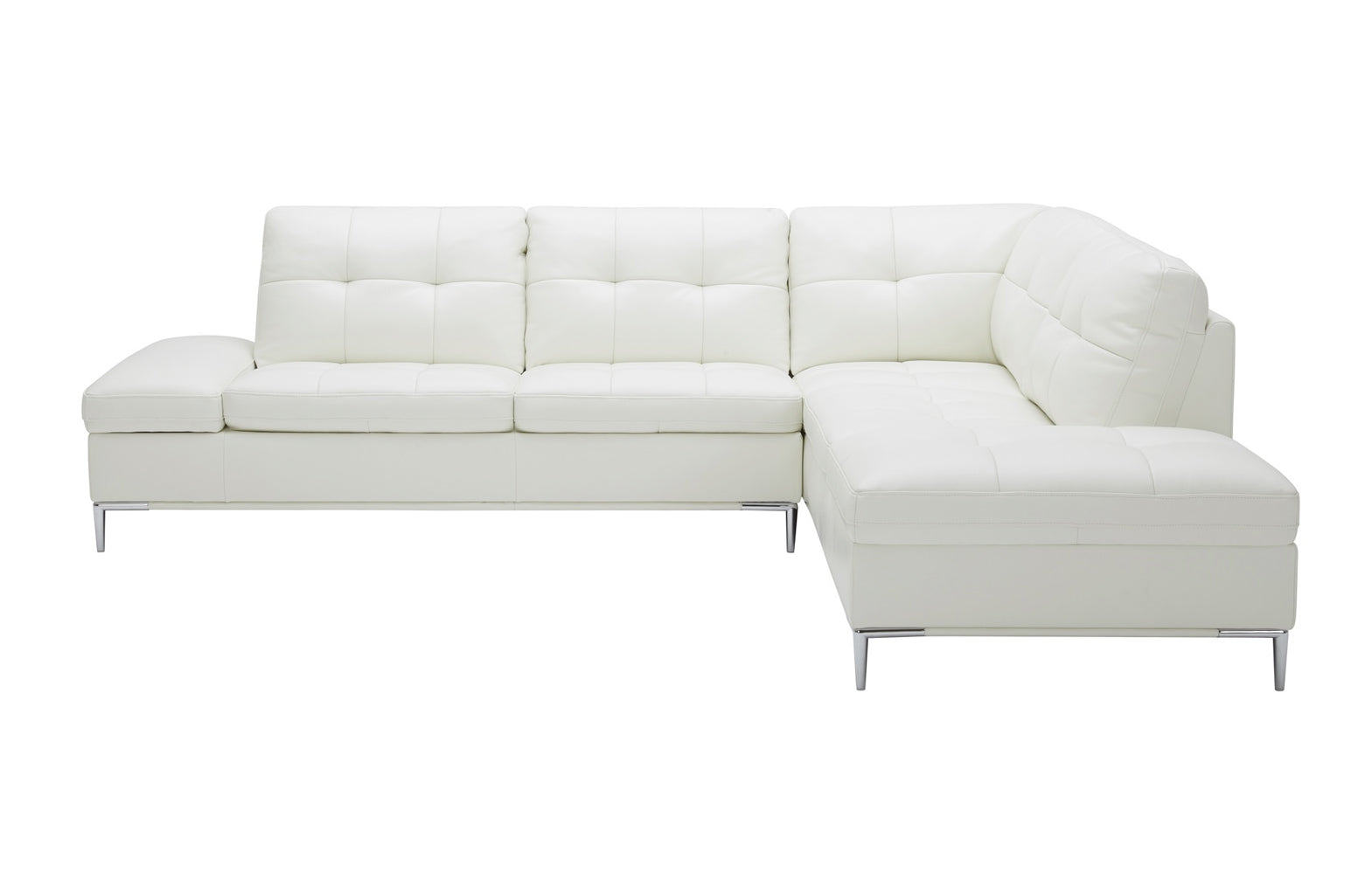 Leonardo Storage Sectional in White | J&M Furniture