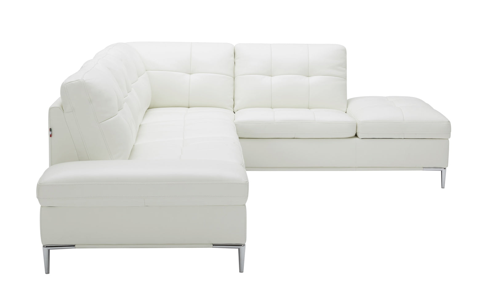 Leonardo Storage Sectional in White | J&M Furniture