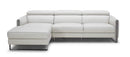 Nina Premium Ochre Leather Sectional | J&M Furniture