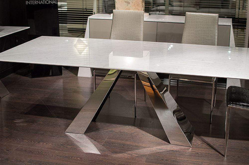 Stone International Dining Room Butterfly Steel Table 9786
