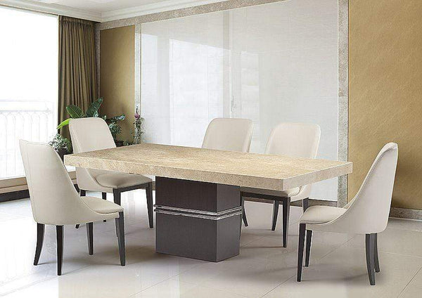 Stone International Dining Room Lugano Marble Dining Table - Thick Edge (4216/L)